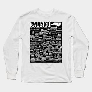 Raleigh Map Long Sleeve T-Shirt